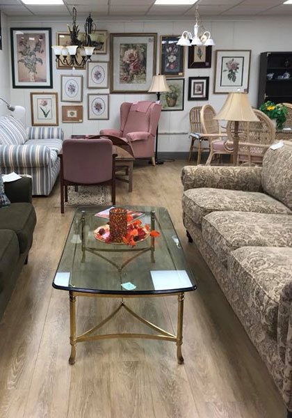 furniture display in Thrift store